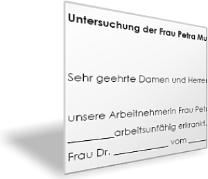Aufforderung zur medizinischen Untersuchung