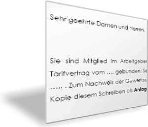 Arbeitgeber auf Tarifbindung hinweisen