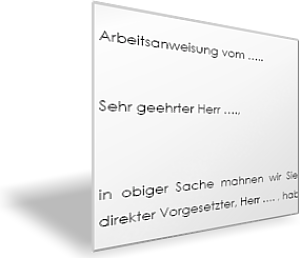 Abmahnung wegen Missachtung von Weisungen