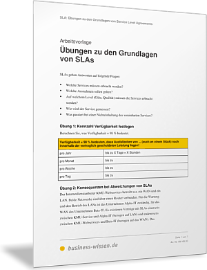 Übungen zu den Grundlagen von SLAs