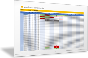 Dienstplanung und Ressourcenbelegung für zwei Wochen