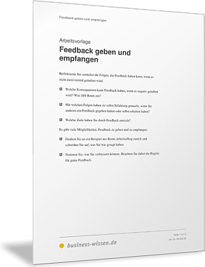 Feedback geben und empfangen
