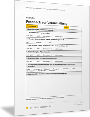 Feedback zur Veranstaltung