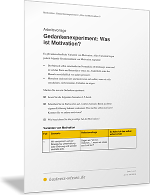 Gedankenexperiment: Was ist Motivation?