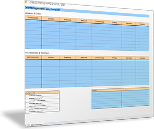 Wochenplanung mit Aufgaben, Terminen und Wochencheck