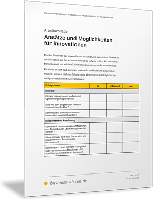 Ansätze und Möglichkeiten für Innovationen