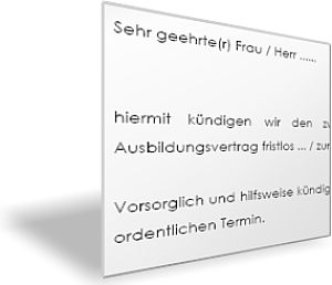 Außerordentliche Kündigung eines Auszubildenden