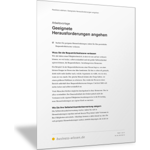 Geeignete Herausforderungen angehen