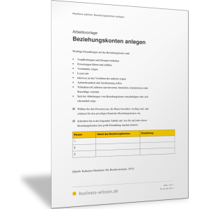 Beziehungskonten anlegen
