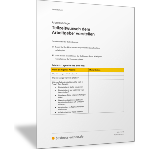 Teilzeitwunsch dem Arbeitgeber vorstellen