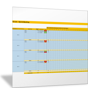 Sprint-Backlog mit Statusüberwachung und Aufwandsschätzung