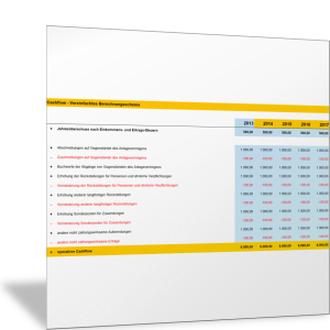 Vereinfachte Cashflow-Berechnung