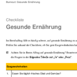 Selbstcheck bewusste Ernährung