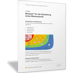 Beispiel für die Gestaltung eines Messestands