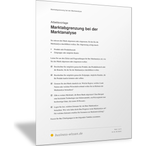 Marktabgrenzung bei der Marktanalyse