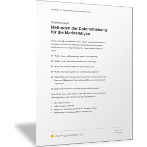Methoden der Datenerhebung für die Marktanalyse