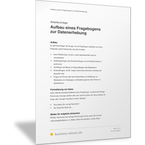 Aufbau eines Fragebogens und Hinweise zur Datenerhebung