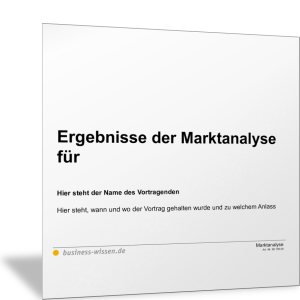Beispiel-Präsentation der Ergebnisse einer Marktanalyse