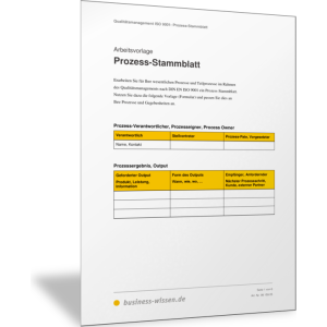 Prozess-Stammblatt