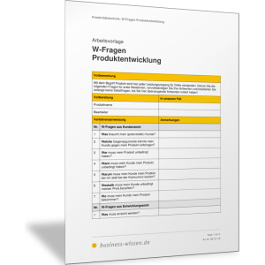 W-Fragen für die Produktentwicklung