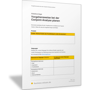 Vorgehensweise bei der Conjoint-Analyse planen
