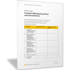 Conjoint-Befragung planen und durchführen