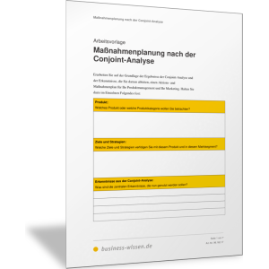 Maßnahmenplanung nach der Conjoint-Analyse