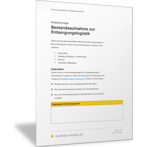 Bestandsaufnahme zur Entsorgungslogistik