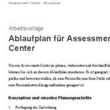 Ablaufplan für Assessment-Center (Beispiel)