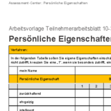 Persönliche Eigenschaften Persönliche Eigenschaften