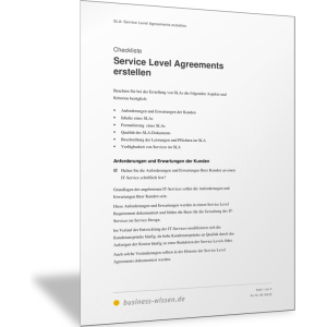 Service Level Agreements erstellen