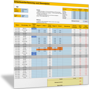 Arbeitszeiterfassung und Dienstplan