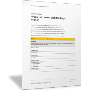 Wozu und wann sich Mailings eignen