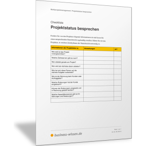 Projektstatus besprechen
