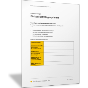 Einkaufsstrategie planen