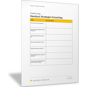 Handout: Strategie-Vorschlag