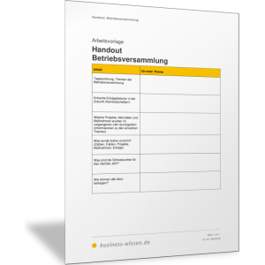 Handout: Betriebsversammlung