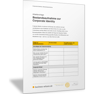 Bestandsaufnahme zur Corporate Identity