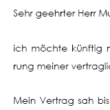 Antrag auf Teilzeit