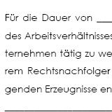 Wettbewerbsvereinbarung