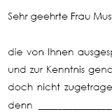 Gegendarstellung zu einer Abmahnung