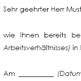 Auskunft über Kündigungsgründe