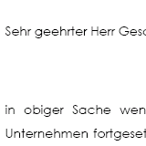 Aufforderung zum Unterlassen sexueller Belästigung