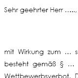 Auskunftsanspruch wegen Wettbewerbsverbots