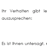 Ermahnung wegen übermäßiger Internetnutzung