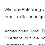 Vertrag über ein Einfühlungsverhältnis