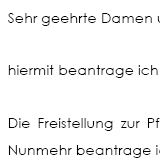 Antrag auf Verlängerung der Pflegezeit