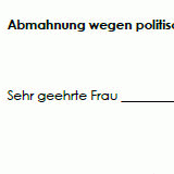 Abmahnung wegen unerlaubter politischer Betätigung