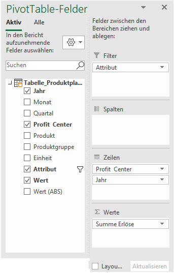 Abbildung 14: Reports mit Diagrammen und Tabellen selbst erstellen