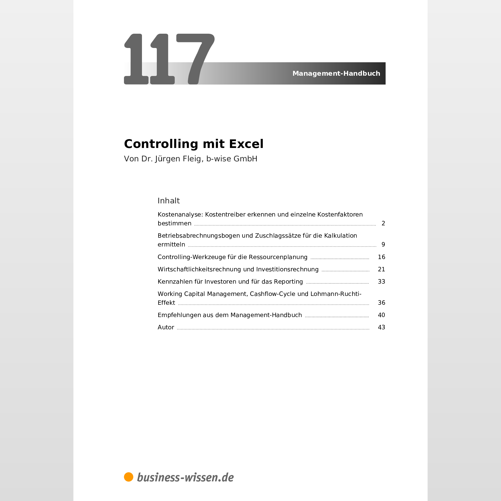 Controlling mit Excel – Kapitel 117 – business-wissen.de